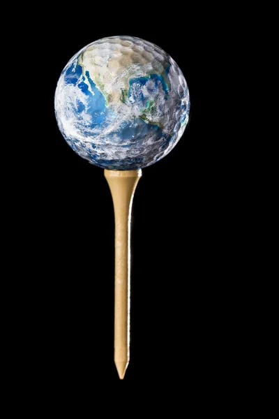 Earth Golf Ball — Stock Photo, Image