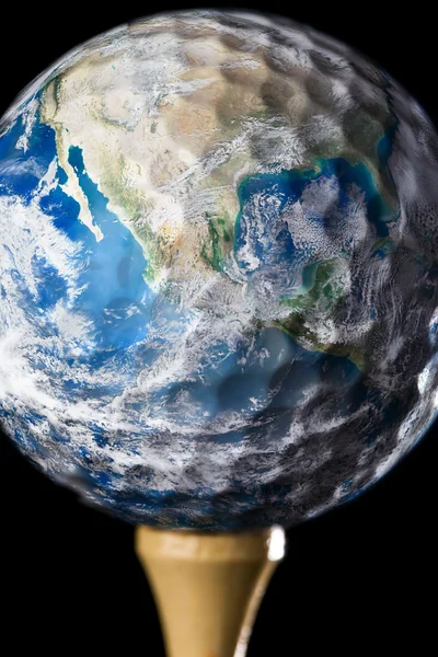 Earth Golf Ball — Stock Photo, Image