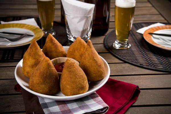 Brasilianischer Coxinha — Stockfoto