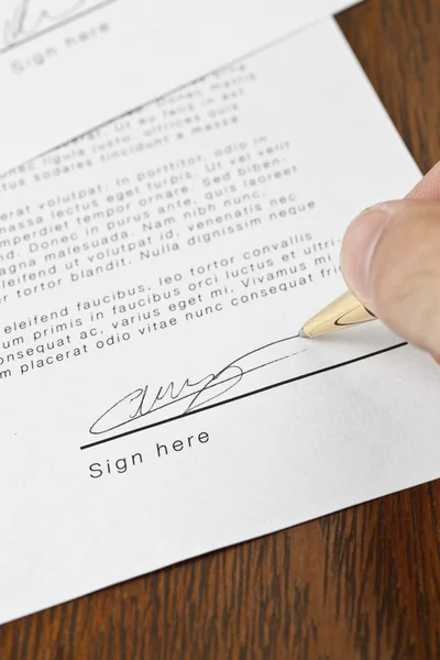 Podpisanie umowy Obraz Stockowy