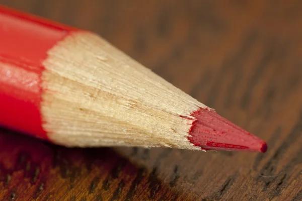 Lápis vermelho close-up — Fotografia de Stock