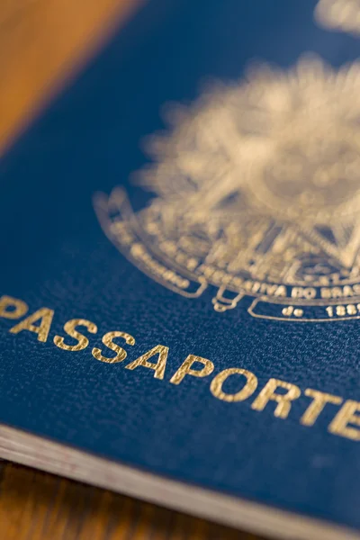 Pasaporte brasileño macro — Foto de Stock