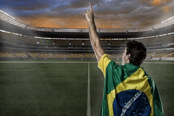 Brazilský fotbalista — Stock fotografie