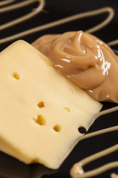 Dulce de leche con formaggio — Foto Stock