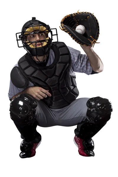 Catcher jogador de beisebol — Fotografia de Stock