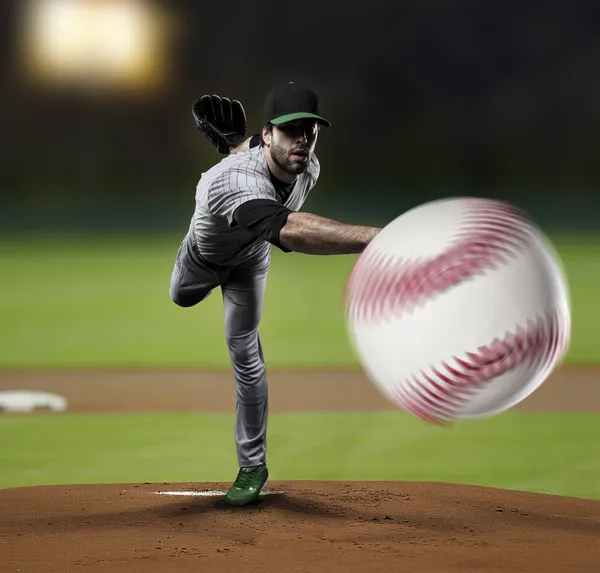 Lanciatore giocatore di baseball Foto Stock