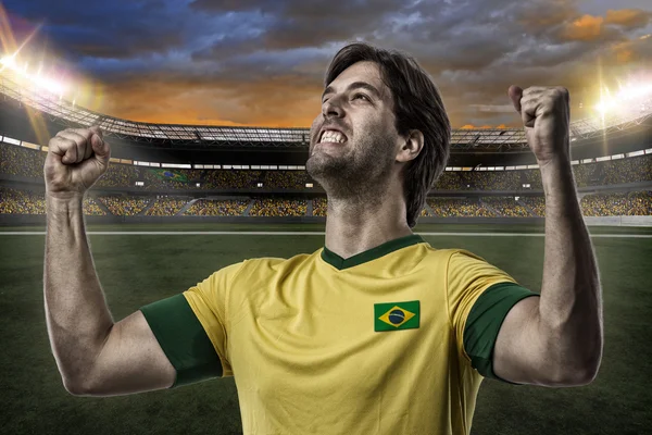 Giocatore di calcio brasiliano — Foto Stock