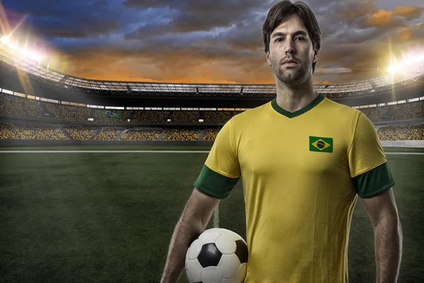 Futebolista brasileiro — Fotografia de Stock
