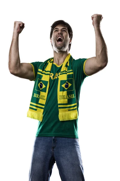 Brazilian Fan Celebrating — Stock Photo, Image