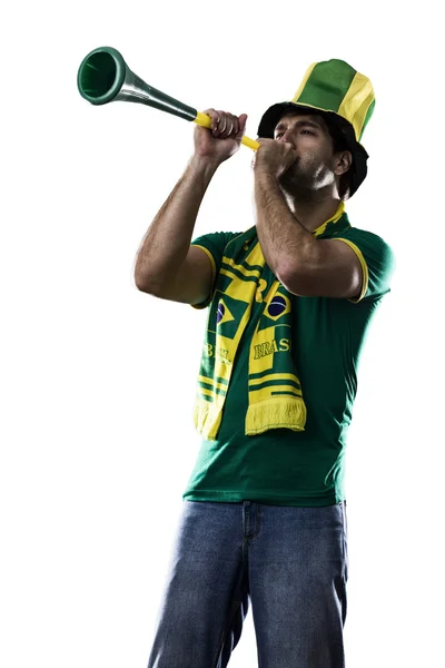 Brazilian Fan Celebrating — Stock Photo, Image