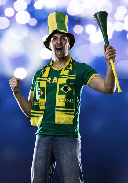 Бразильский фанат — стоковое фото