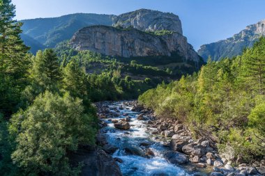 Ara Nehri Ordesa ve Monte Perdido Ulusal Parkı, Aragon, Huesca, İspanya.