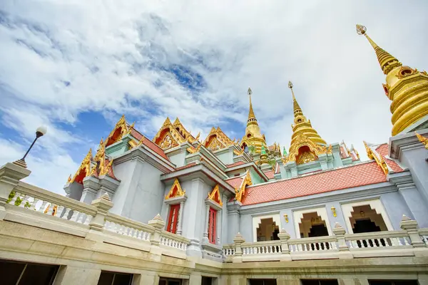 Scenery Famous Stupa Named Phra Mahathat Chedi Phakdee Prakat Great — 스톡 사진