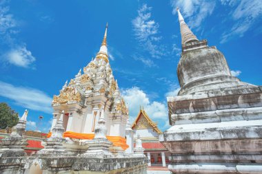 The Famous Pagoda Phra Borommathat Chaiya at Wat Phra Borommathat Chaiya Ratchaworawihan temple in Chaiya district, Surat Thani Province, Thailand.