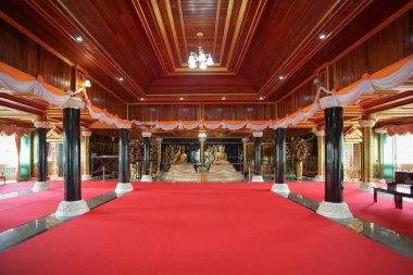 Sichon, Nakhon si thammarat, Thailand - July 2022 : Scenery of the famous  Wat chedi ai khai temple in Sichon, Nakhon Si Thammarat province, Thailand.