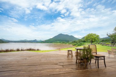 Kaeng Khut Khu 'daki Mekong Nehri manzarası, Chiang Khan Bölgesi, Loei ili, Tayland.