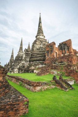 Eski harabe Wat Phra Si Santhe Ayutthaya eyaleti, Tayland.