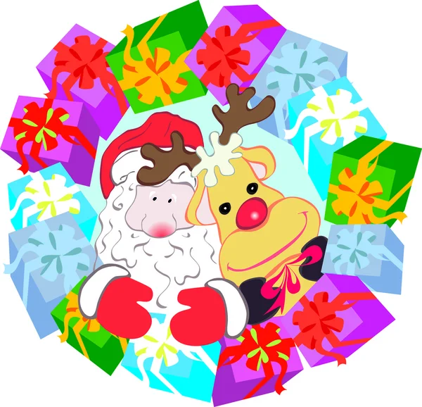 Noel Baba, geyik, hediyeler