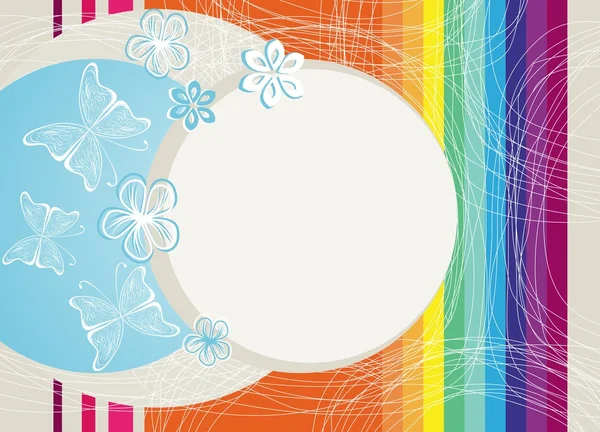 gökkuşağı ve kelebekler