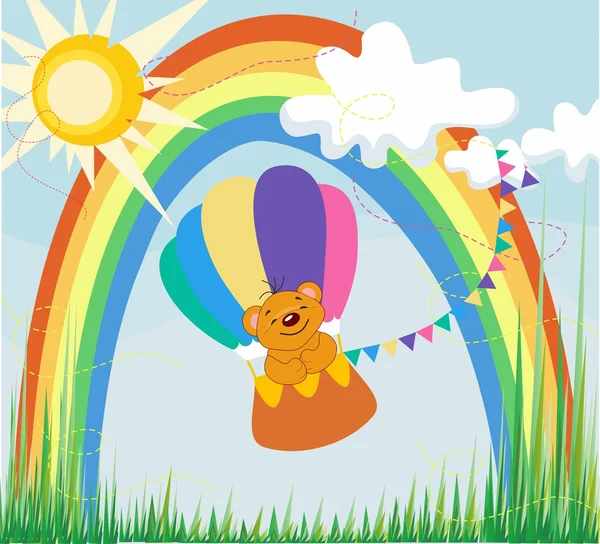 arka plan gökkuşağı yaz ayı bir bölgesel göz balon mavi gökyüzü