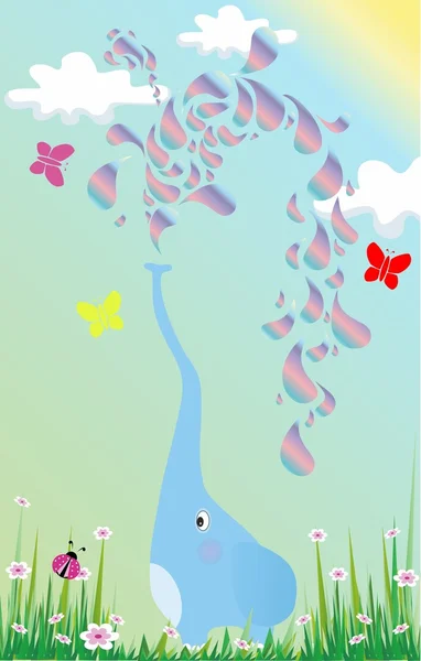 Güneş altında fil