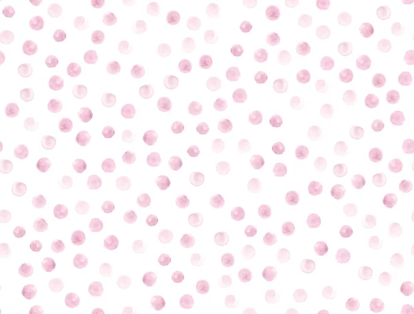 Cerchi acquerello rosa senza soluzione di continuità. Grunge Abstract Dots Wallpaper. Stampa di vernice a mano vintage. Acquerello rosa carino — Foto Stock