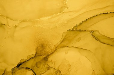 Altın Sıvı Sanat. Mermer Soyut İllüstrasyon.