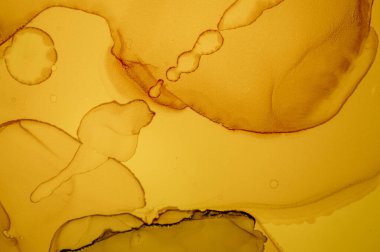 Altın Sıvı Sanat. Sıvı Soyut Arkaplan.