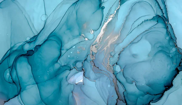 Blauwe Oceaan Golven. Moderne kleur marmeren achtergrond. — Stockfoto