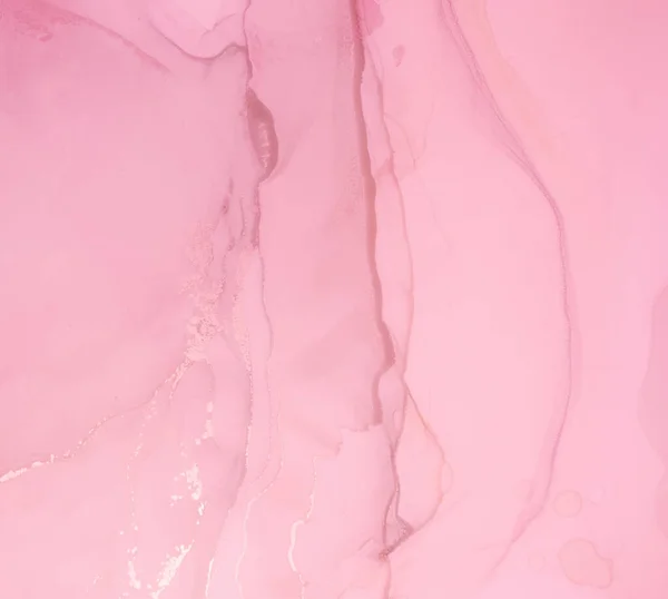 Pastel de tinta rosa. Ilustración de mármol. Color de fluido — Foto de Stock