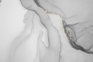 Alkol Mürekkebi. Siyah Sıvı Deseni. Yağ Akımı Karışımı.