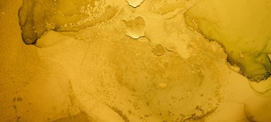 Altın Sıvı Sanat. Soyut Mermer Çizimi.