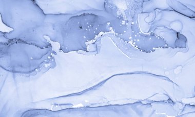Mürekkep Renkleri Karışımı. Sanat Dalga Duvar Kağıdı. Mavi Sıvı