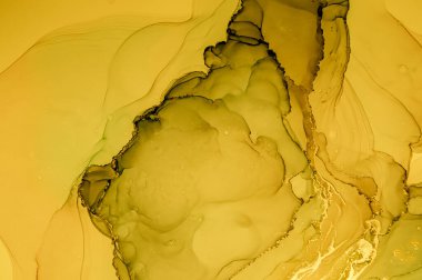 Altın Sıvı Sanat. Sıvı Soyut Arkaplan.