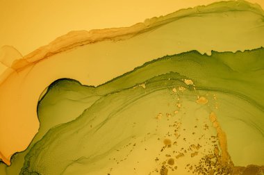 Altın Sıvı Sanat. Mermer Soyut İllüstrasyon.