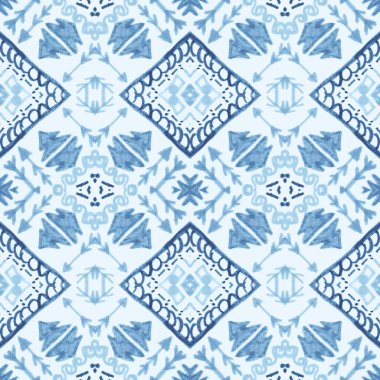 Kusursuz Peru deseni. El çizimi Aztek illüstrasyonu.