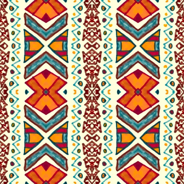 Sömlöst peruanskt mönster. Handritad aztec illustration. — Stockfoto