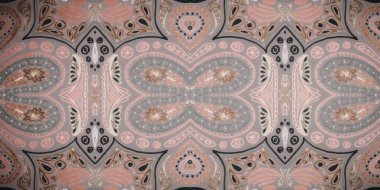 Mozaik halı arka planı. Etnik desenli doku.