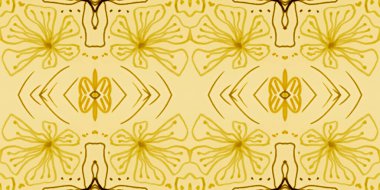 Çiçek desenli bir el çizimi. Kusursuz soyut batik izi.