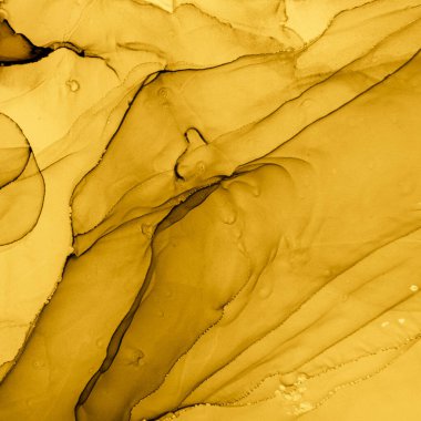 Altın Sıvı Sanat. Mermer Sıvı Arkaplan. Alkol.