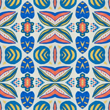 Navajo kusursuz desen. El çizimi etnik geçmiş.