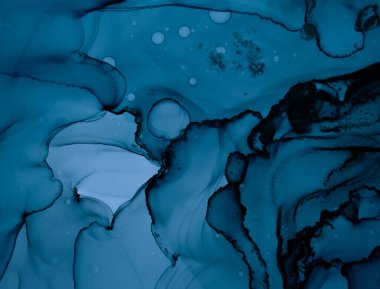 Mürekkep Renkleri Karışımı. Sanat Dalgası İllüstrasyonu. Çivit