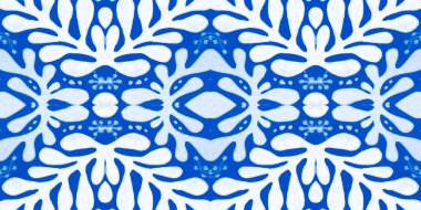 Hollanda mavi mozaiği. Soyut azulejo arkaplanı. Klasik majolica tasarımı.