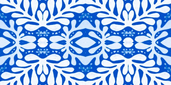 Mosaïque bleue hollandaise. Résumé fond azulejo. Design en majolique vintage. — Photo