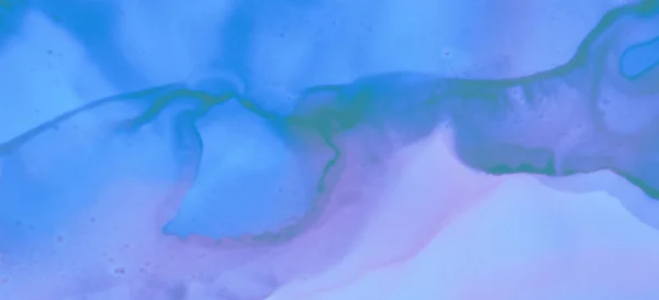 Abstrakte Farbflecken Textur. Blauer Pastellfluss — Stockfoto