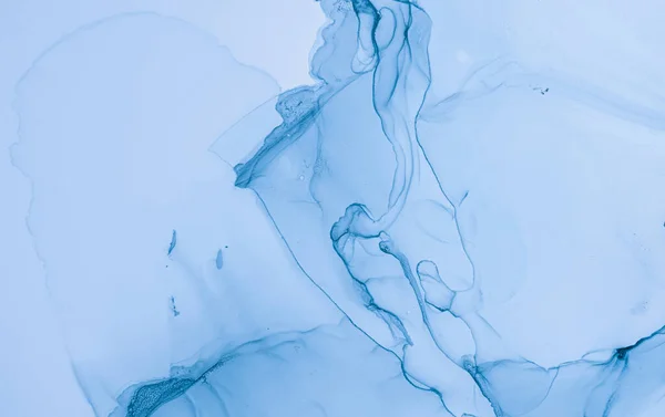 Tintas de mistura. Ilustração de Ondas Fluidas. Líquido Azul — Fotografia de Stock