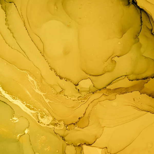 Sztuka Złotego Płynu. Płynny marmur w tle. Akryl — Zdjęcie stockowe