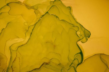 Altın Sıvı Sanat. Marble Sıvı İllüstrasyonu.