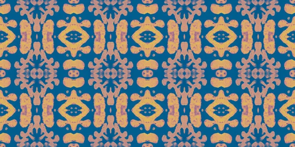 Retro tile pattern. Seamless azulejo design. Watercolor portuguese ornament. — Stock Photo, Image