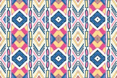 Kusursuz Peru deseni. El çizimi Aztek illüstrasyonu.